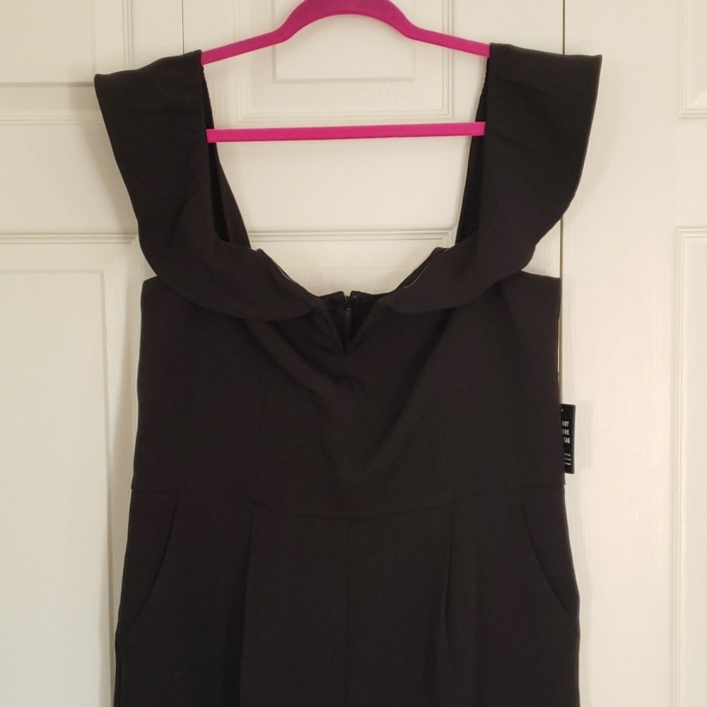 Express Strapless Off The Shoulder V-Wire Jumpsuit